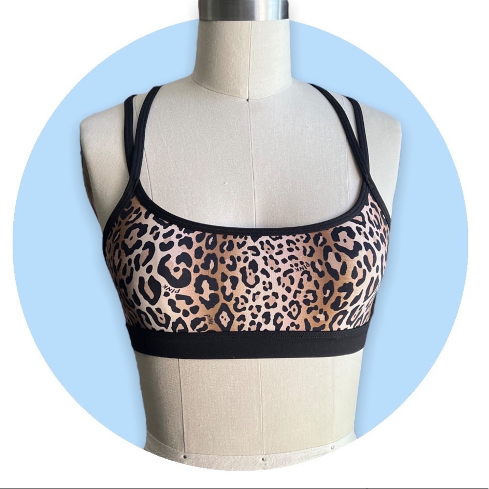 PINK Victoria Secret Yoga Cheetah Print Sports Bra